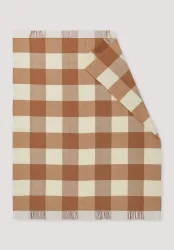 hessnatur Plaid ANTONIA aus Bio-Lambswool - orange Grösse130x180 cm