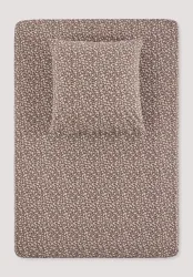 hessnatur Renforcé Spannbetttuch MILLIE aus Bio-Baumwolle - braun - Größe 140-160x200 cm