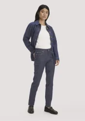 hessnatur Damen Jeans LEA Slim aus Bio-Baumwolle mit recycelter Baumwolle - blau - Größe 26/34