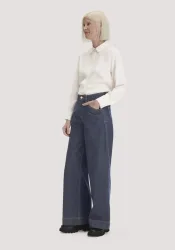 hessnatur Damen Jeans VONNA Super Wide Leg aus Bio-Baumwolle - blau Grösse31/34