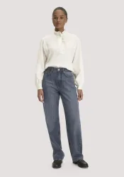 hessnatur Damen Jeans GIERA Straight Relaxed aus Bio-Baumwolle mit recycelter Baumwolle - blau - Größe 32/34