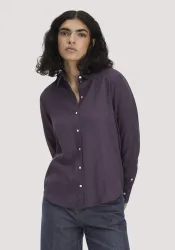 hessnatur Damen Bluse Relaxed aus TENCEL? Lyocell - lila - Größe 34