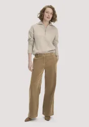 hessnatur Damen Cordhose Wide Leg Relaxed aus Bio-Baumwolle - braun - Größe 44
