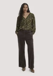 hessnatur Damen Cordhose Wide Leg Relaxed aus Bio-Baumwolle - braun Grösse40