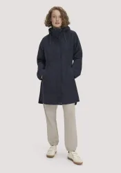 hessnatur Damen Allwetterparka Relaxed NATURESHELL aus Bio-Baumwolle - blau - Größe 38
