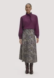 hessnatur Damen Rock Midi aus TENCEL? Lyocell mit LENZING? ECOVERO? - lila - Größe 38