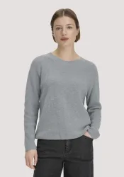 hessnatur Damen Pullover Relaxed aus Bio-Baumwolle - blau - Größe M
