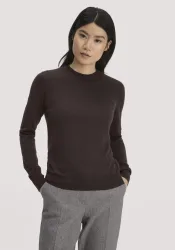hessnatur Damen Pullover Regular aus Bio-Merinowolle - braun - Größe XXL