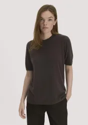 hessnatur Damen Pullover Relaxed aus Bio-Schurwolle mit Cashmere - braun - Größe XXL