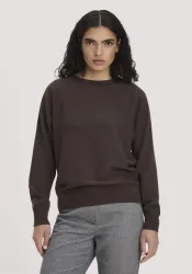 hessnatur Damen Pullover Relaxed aus Bio-Schurwolle mit Cashmere - braun GrösseM
