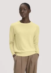 hessnatur Damen Pullover Relaxed BETTER RECYCLING aus Cashmere mit Recycling-Anteil - gelb - Größe M