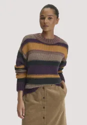hessnatur Damen Strick-Pullover Oversize aus Schurwolle - recycelter Wolle und Bio-Baumwolle grün GrösseS