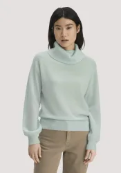 hessnatur Damen Strick-Pullover Relaxed BETTER RECYCLING aus Kaschmir - grün - Größe M