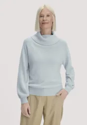 hessnatur Damen Strick-Pullover Relaxed BETTER RECYCLING aus Kaschmir - blau - Größe S