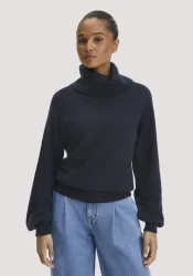 hessnatur Damen Strick-Pullover Relaxed BETTER RECYCLING aus Kaschmir - blau - Größe XS