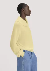 hessnatur Damen Strick-Pullover Relaxed BETTER RECYCLING aus Kaschmir - gelb - Größe XL