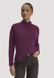 hessnatur Damen Strickpullover Relaxed aus Bio-Baumwolle - rot - Größe M