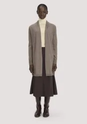 hessnatur Damen Strickjacke Regular aus Bio-Merinowolle - lila - Größe L