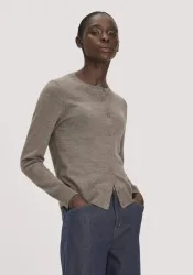 hessnatur Damen Strickjacke Regular aus Merino-Schurwolle - lila - Größe M