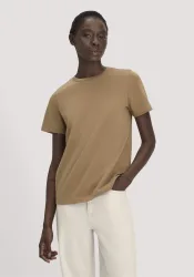 hessnatur Damen Heavy T-Shirt Relaxed aus Bio-Baumwolle - braun - Größe 36