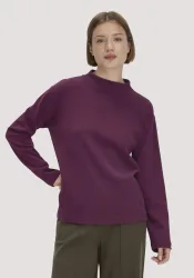 hessnatur Damen Longsleeve Oversize aus Bio-Baumwolle - rot - Größe S
