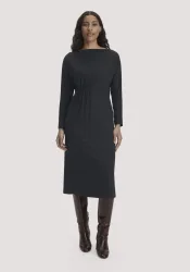 hessnatur Damen Kleid Regular aus TENCEL? Lyocell - schwarz - Größe 34