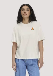 hessnatur Damen T-Shirt DIE MAUS Oversize aus Bio-Baumwolle mit recycelter Baumwolle - weiß - Größe L