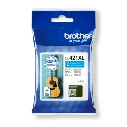 Brother B421XLC Druckerpatronen XL c - Brother LC-421XLC für z.B. Brother MFCJ 1010 DW, Brother DCPJ 1050 DW, Brother DCPJ 1140 DW