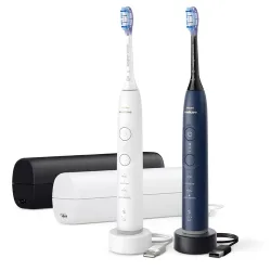 Philips Sonicare 7100 elektrische Schallzahnbürste Hx7429/01 Duopack weiss & mitternachtsblau 2 Stk