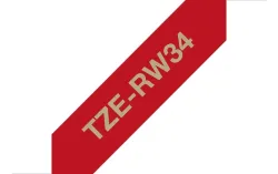 PTOUCH Band, laminiert gold/rot TZe-RW34 PT-DV600VP 12 mm