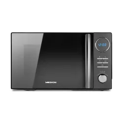 MEDION LIFE 3 in 1 Mikrowelle  MD 11493, Kombination aus Mikrowelle, Grill und Heißluft, 23 L, 10 Automatikprogramme, 900 W, Digitaler Timer