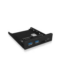 IB-HUB1417-i3, 4 Port USB 3.0 Frontpanel für 3,5 Einb. 2x USB Type A , 1x USB Type-C Anschluss und SD-Kartenleser