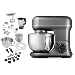 MEDION LIFE® 4-in-1 Digitale Küchenmaschine MD18440, 1.200 W, 8 Geschwindigkeitsstufen, Digitales Sensor-Touch-Display, umfangreiches Zubehör