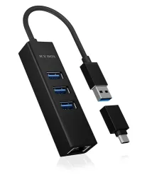 ICY BOX, ICY BOX USB Hub & Gigabit Eth. LAN IB-HUB1419-LAN 3x USB-A