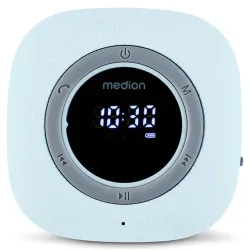 MEDION LIFE S66884 Duschradio blau, LED-Display, UKW-Radio, IPX6 Schutz, Bluetooth® 5.0, 30 W Ausgangsleistung (3 W RMS)