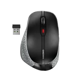 CHERRY, Cherry - MW 8C ERGO Maus rechts RF Wireless + Bluetooth Optisch 3200 DPI, Grau