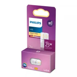 Leuchtmittel Philips Kunststoff G9 1.9 W - Farbe: matt weiss - LED - Lichtfarbe: Extra warmweiss - Leuchtmittel- LED Leuchtmittel
