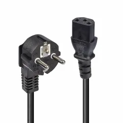 LINDY Strom Anschlusskabel [1x Schutzkontakt-Stecker - 1x Kaltgeräte-Buchse C13] 3.00 m Schwarz