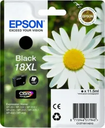 Epson E18XLbk Druckerpatronen XL bk - Epson No. 18XL bk, C13T18114010 für z.B. Epson Expression Home XP -100, Epson Expression Home XP -102