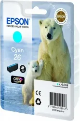 Epson E26c Druckerpatronen cy - Epson No. 26 c, C13T26124010 für z.B. Epson Expression Premium XP -510, Epson Expression Premium XP -520