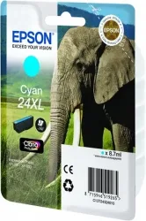 Epson E24XLc Druckerpatronen XL cy - Epson No. 24XL c, C13T24324010 für z.B. Epson Expression Photo XP -55, Epson Expression Photo XP -750