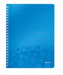 Leitz 46370036 Notizbuch Blau, Metallisch A4 80 Blätter