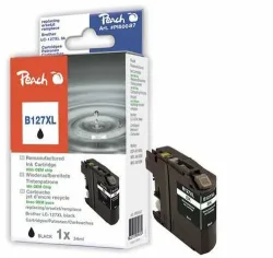 Peach B127 XLBK Druckerpatrone XL bk ersetzt Brother LC-127XLBK für z.B. Brother MFCJ 4410 DW, Brother DCPJ 4110 DW, Brother DCPJ 4110 W