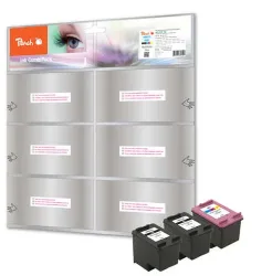 Peach HP 901 XL 3 Druckköpfe XL (2*bk, col) ersetzt HP No. 901XL, CC654AE*2, CC656AE für z.B. HP OfficeJet 4500, HP OfficeJet 4500 Wireless