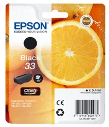 Epson E33 Druckerpatronen bk - Epson T3331, No. 33 bk, C13T33314010 für z.B. Epson Expression Premium XP -530, Epson Expression Premium XP -630