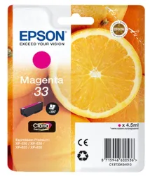 Epson E33 Druckerpatronen ma - Epson T3343, No. 33 m, C13T33434010 für z.B. Epson Expression Premium XP -530, Epson Expression Premium XP -630