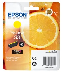 Epson E33 Druckerpatronen ye - Epson T3344, No. 33 y, C13T33444010 für z.B. Epson Expression Premium XP -530, Epson Expression Premium XP -630