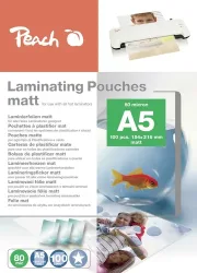Peach 100 x A5 Laminierfolien, 80 mic, matt