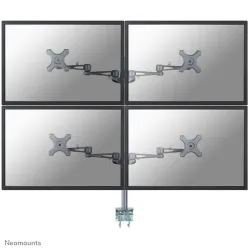Neomounts Monitor-Tischhalterung FPMA-D935D4 4 Display(s) 25,4 cm (10) - 68,6 cm (27) Silber Neigbar, Schwenkbar,