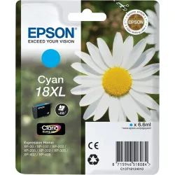 Epson E18XLc Druckerpatronen XL cy - Epson No. 18XL c, C13T18124010 für z.B. Epson Expression Home XP -100, Epson Expression Home XP -102